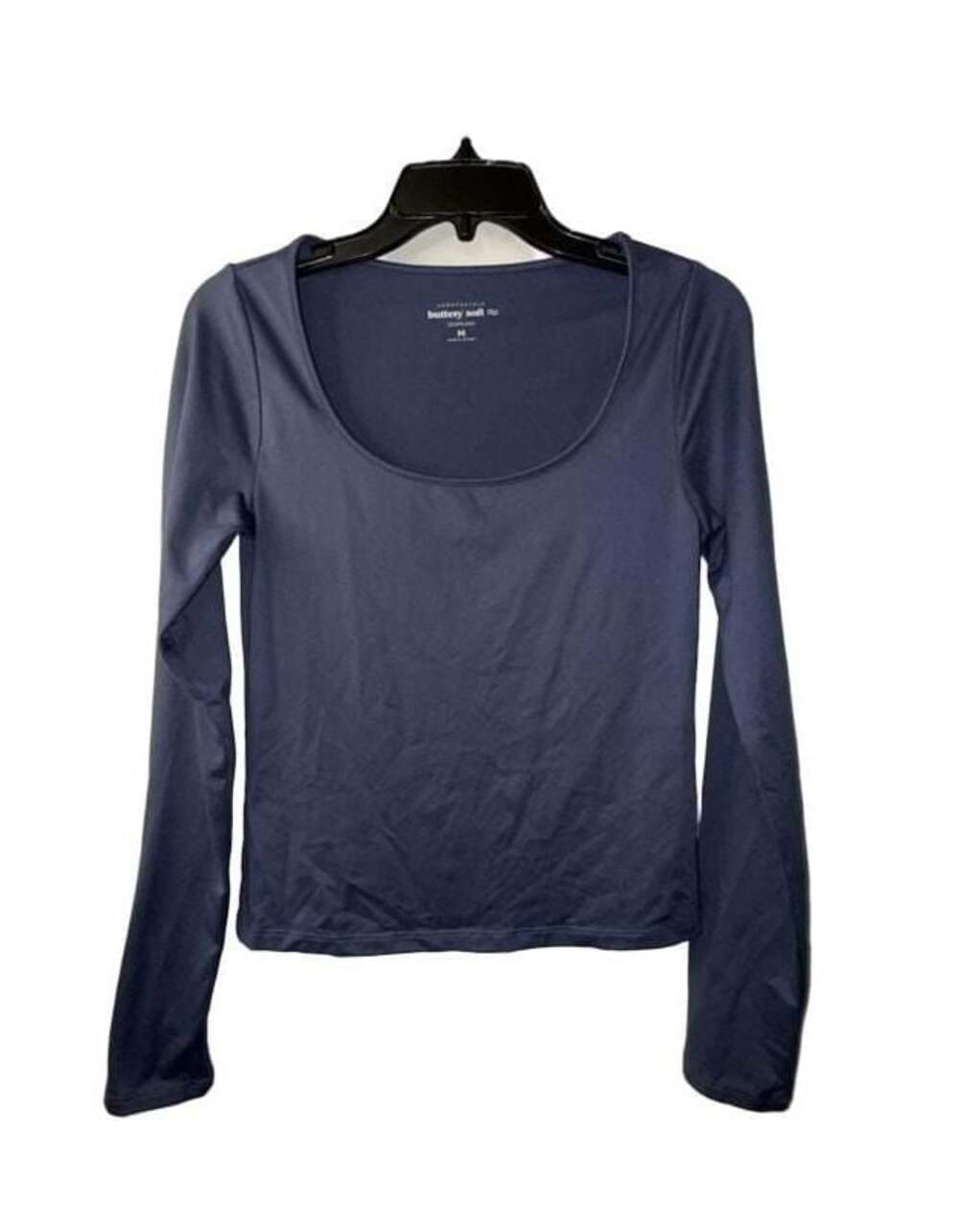 Aeropostale Buttery Soft Seamless Scoop Neck Long Sleeve Top Size M